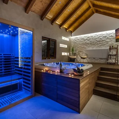 Promina Luxury With 72sqm Heated Pool, Jacuzzi, Infrared Sauna, Tennis Court, Media Vila Bogatić